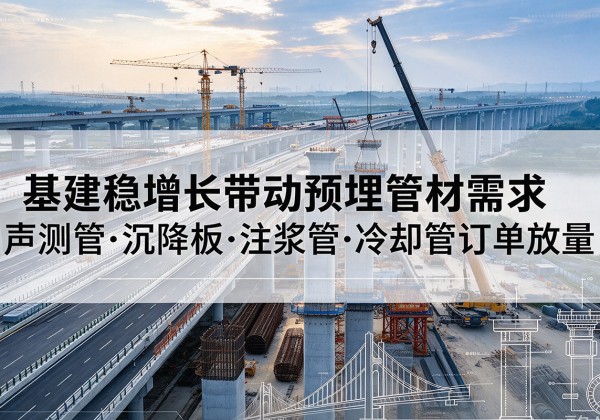 万宁基建稳增长带动预埋监测管材需求，声测管、沉降板、注浆管订单持续放量