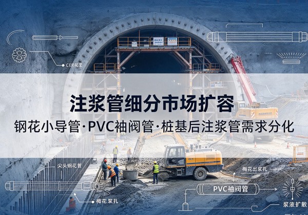 万宁注浆管细分市场扩容，隧道钢花小导管、PVC 袖阀管、桩基后注浆管需求分化